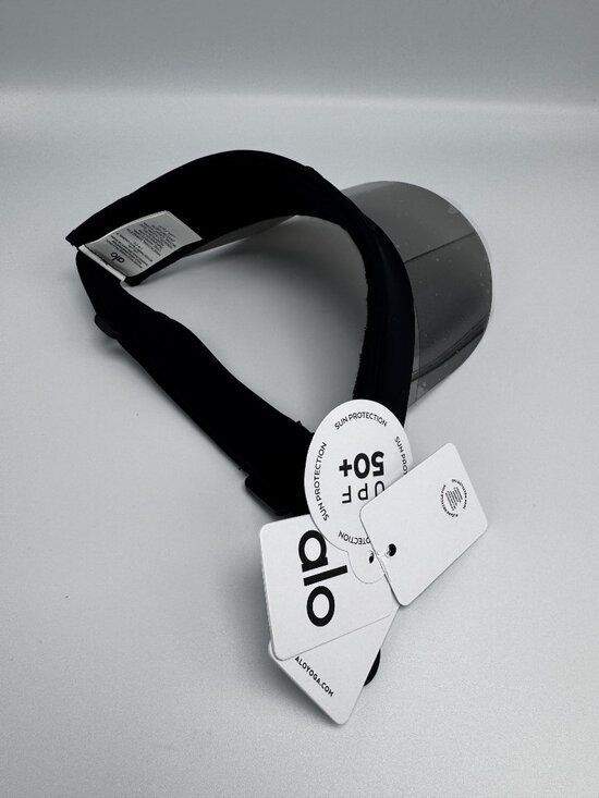 Alo Yoga UPF 50+ Sun Protection Visor Black Shield Hat NWT main image 2